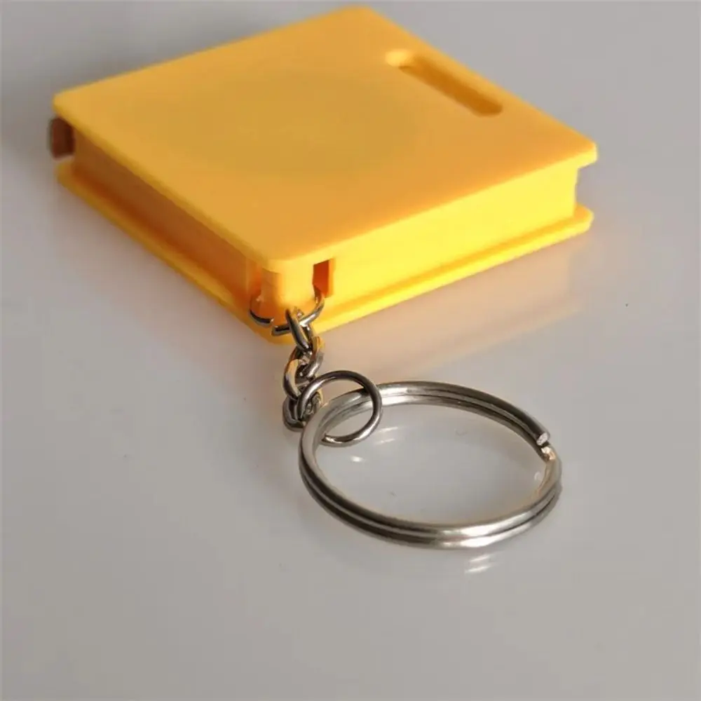 Square 1M Retractable Ruler New Keychain Construction Tools Steel Tape Measure Pocket Centimeter Woodworking Mini Measure Tape