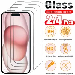 2~4PCS Screen Protector For iPhone 17 16 Pro Max Tempered Glass For iPhone 17e 16e 15 14 13 12 11 Pro Max Phone Film iPhone17