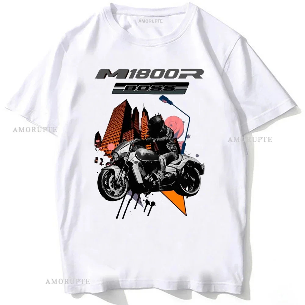 

Boulevard M1800R Motorcycle 2023 Rider T-Shirt New Summe Men's Short Sleeve Moto Sport Boy Casual Tees Cool Riding Tops