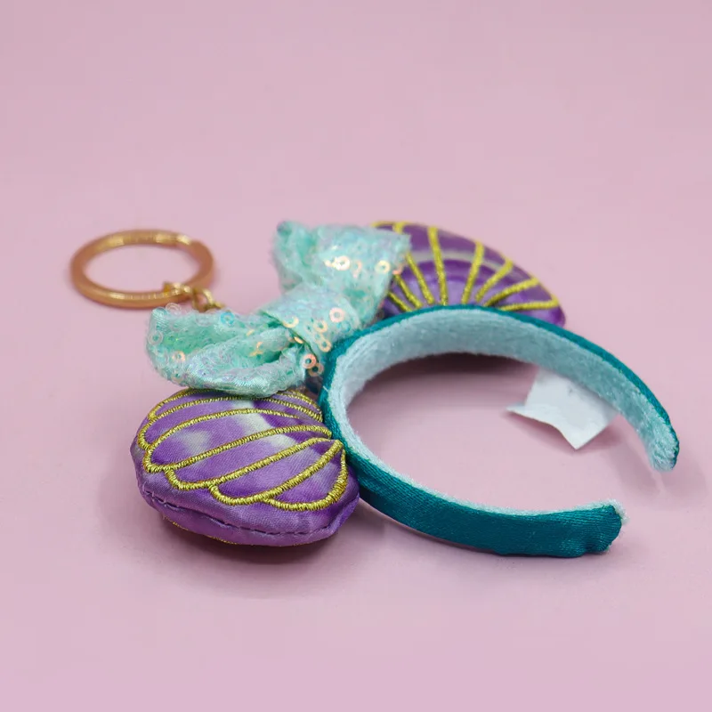 جديد ديزني الكرتون لطيف حورية البحر الترتر عقال القوس ألعاب من نسيج مخملي عقال حقيبة قلادة المفاتيح الديكور