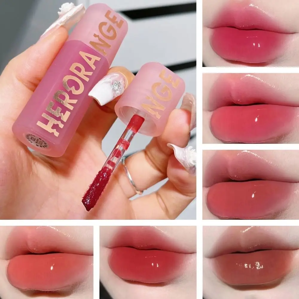 Langdurige waterlichte lipgloss, niet-plakkerige beker, waterdichte jelly spiegellippenstift, voedende glazen lipglazuur