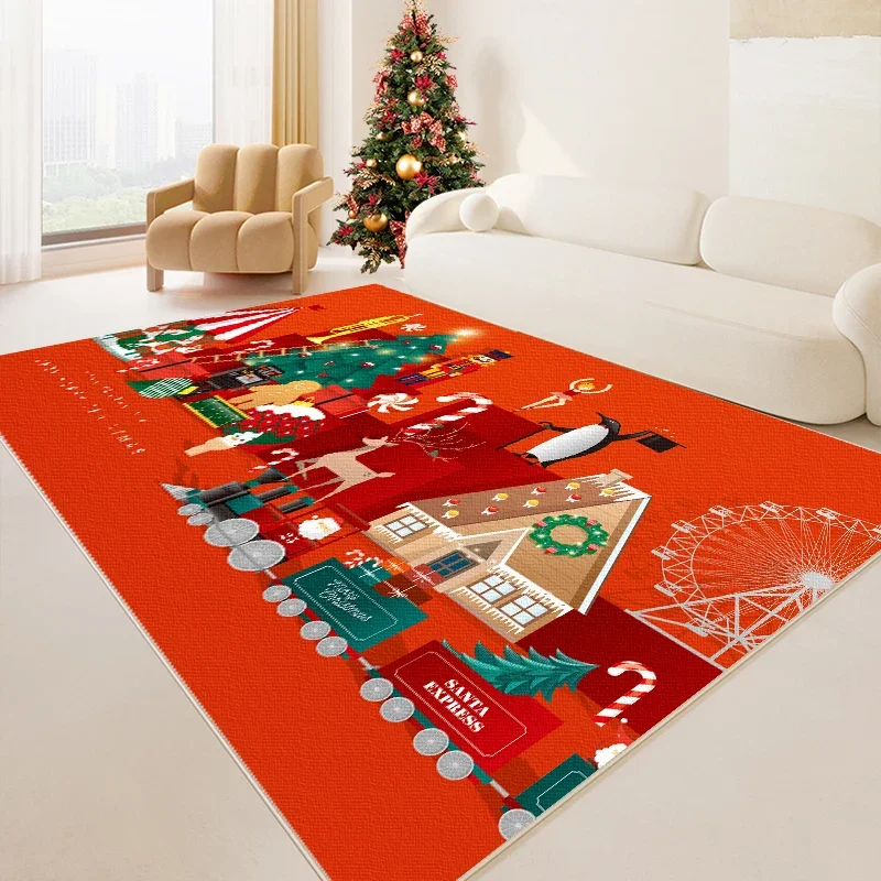 Christmas Living Room Decoration Carpet Large Area Anti-slip Rugs for Bedroom Thick Plush study Rug Fluffy Soft Lounge Floor Mat