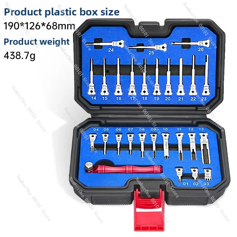 27 pieces automotive wiring harness terminal needle withdrawal device set | air unloading line needle push tool