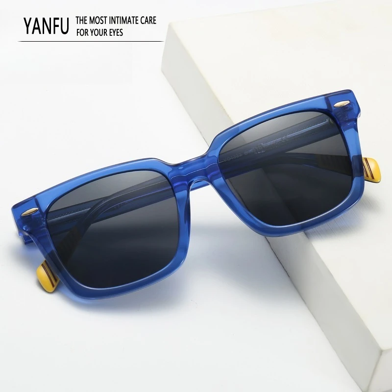 

New High Quality Sunglasses Men Glasses Women Outdoor Sports Fashion UV400 Polarized Acetate Square Driving Eyeglasses Man Retro