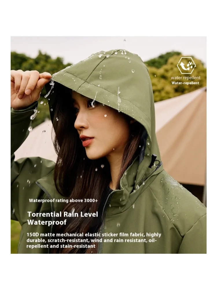 AliExpress EOENKKY 2025 Korean Casual Outdoor High-density Waterproof Jacket Hooded Autumn and Winter Sports Top Men's and Women's Fashion Jacket