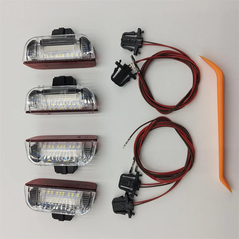 LED Origin Door Warning Light interior LAMP LIGHTS+Cable WIRE For Golf Jetta MK5 MK6 Passat B6 B7 CC TIGUAN 3AD 947 411 - view 6