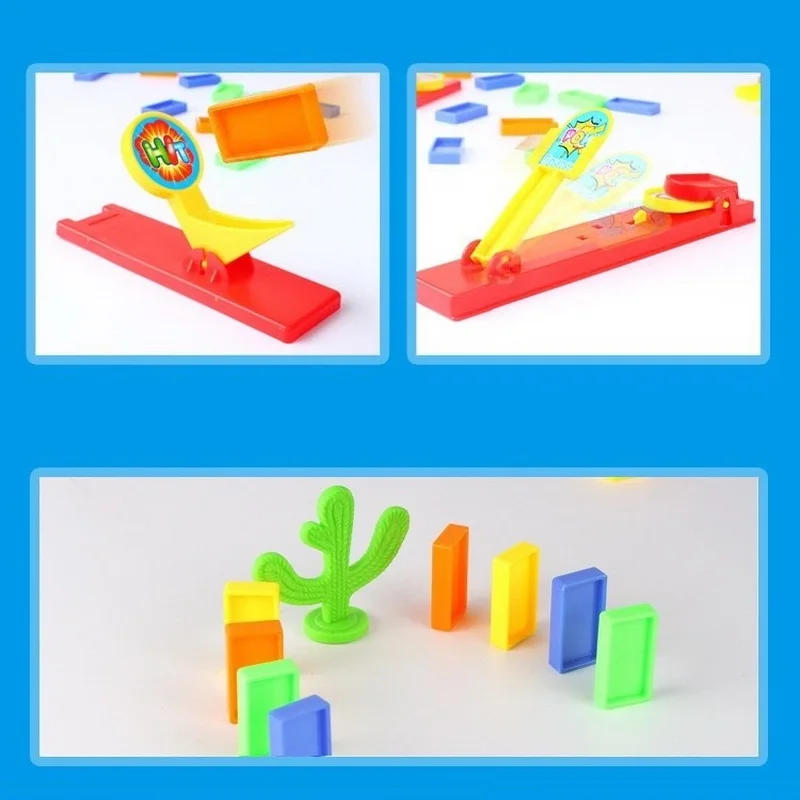 120pcs Dominoes Blocks Dominoes Board Game Plastic Building Tool Toys For Children Boys Kids Girls Educational Christmas Gift