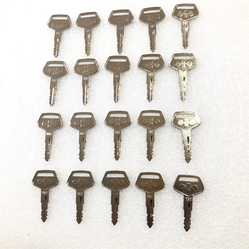 20PCS 787 Ignition Key for Komatsu Excavator Dozer Loader Heavy Equipment TR261434 Starter Switch Free Shipping