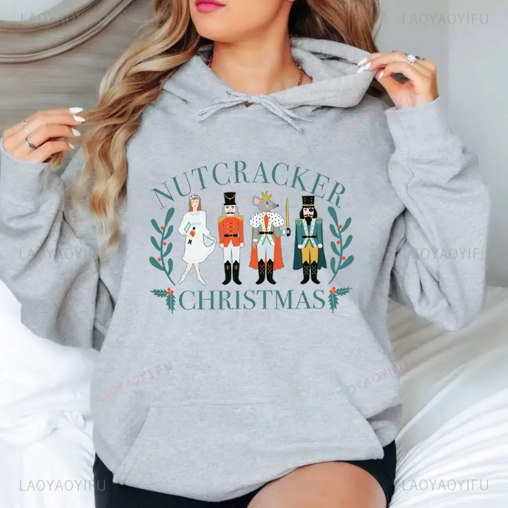 Nutcracker Hoodie Nutcracker Ballet Christmas Sweatshirt Ballet Core Santa Nutcracker Pullover Ballerina Group Sweatshirt Gift