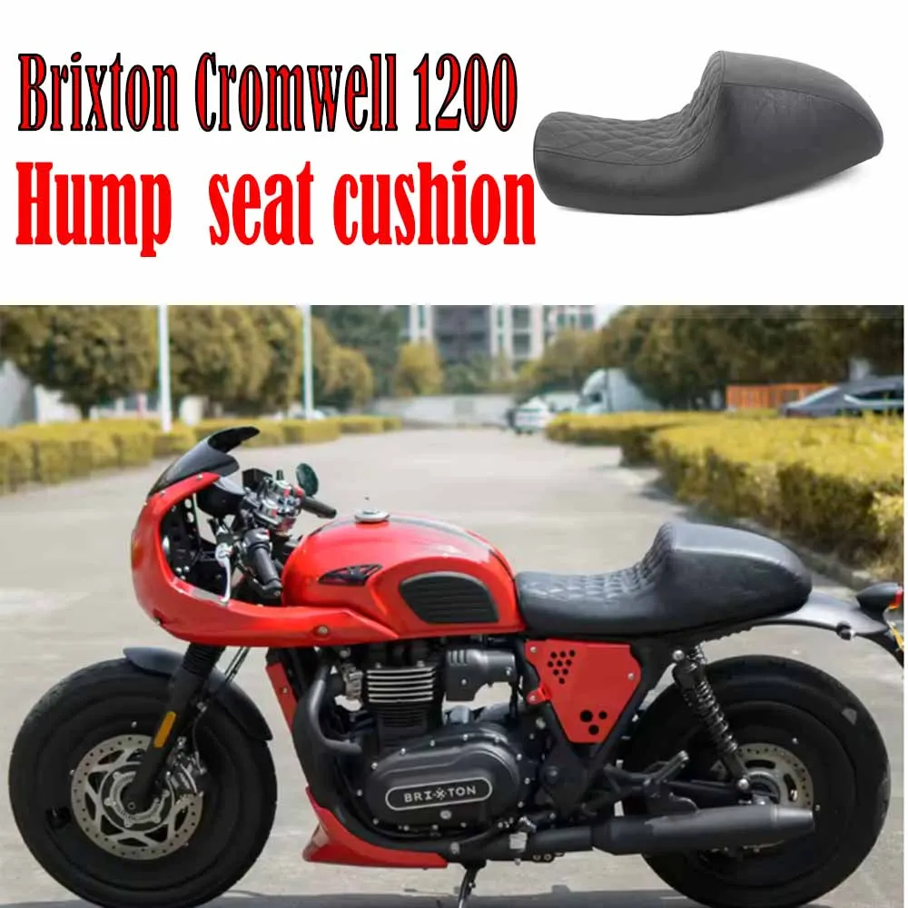 

Retro Style Brixton Cromwell 1200 1200 Motorcycle Seat Cushion Camel Hump Original Design Comfortable Padded Bike Seat and Cover
