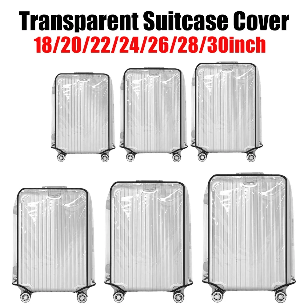 18-30inch Transparent Luggage Protector Cover Waterproof Suitcase Protector Cover Rolling Luggage Suitcase Cover Dustproof Cover