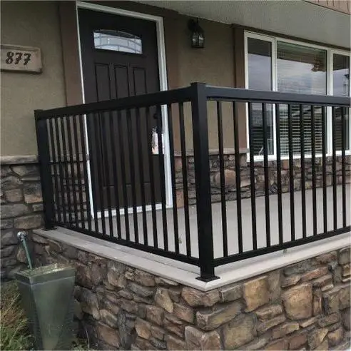 Maatwerk Moderne aluminium dekrailing met gepoedercoating Eenvoudige installatie Roestbestendig balustrade voor appartement