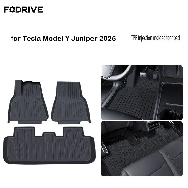 

Для новой Tesla Model Y (2025+) и Juniper (2025+): всепогодные коврики из TPE для пола и багажника, включая коврики для спинок сидений