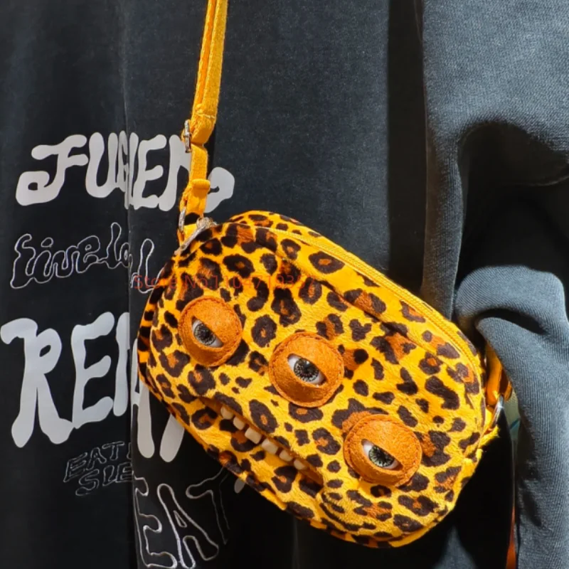 Oryginalna pluszowa torba na ramię Fuggler, szerokoogrzewiasta dziwaczyna, krzycząca brzydka potwora z dużymi zębami, duża głowa, torba crossbody, futrzany plecak, urocze zabawki, prezent.