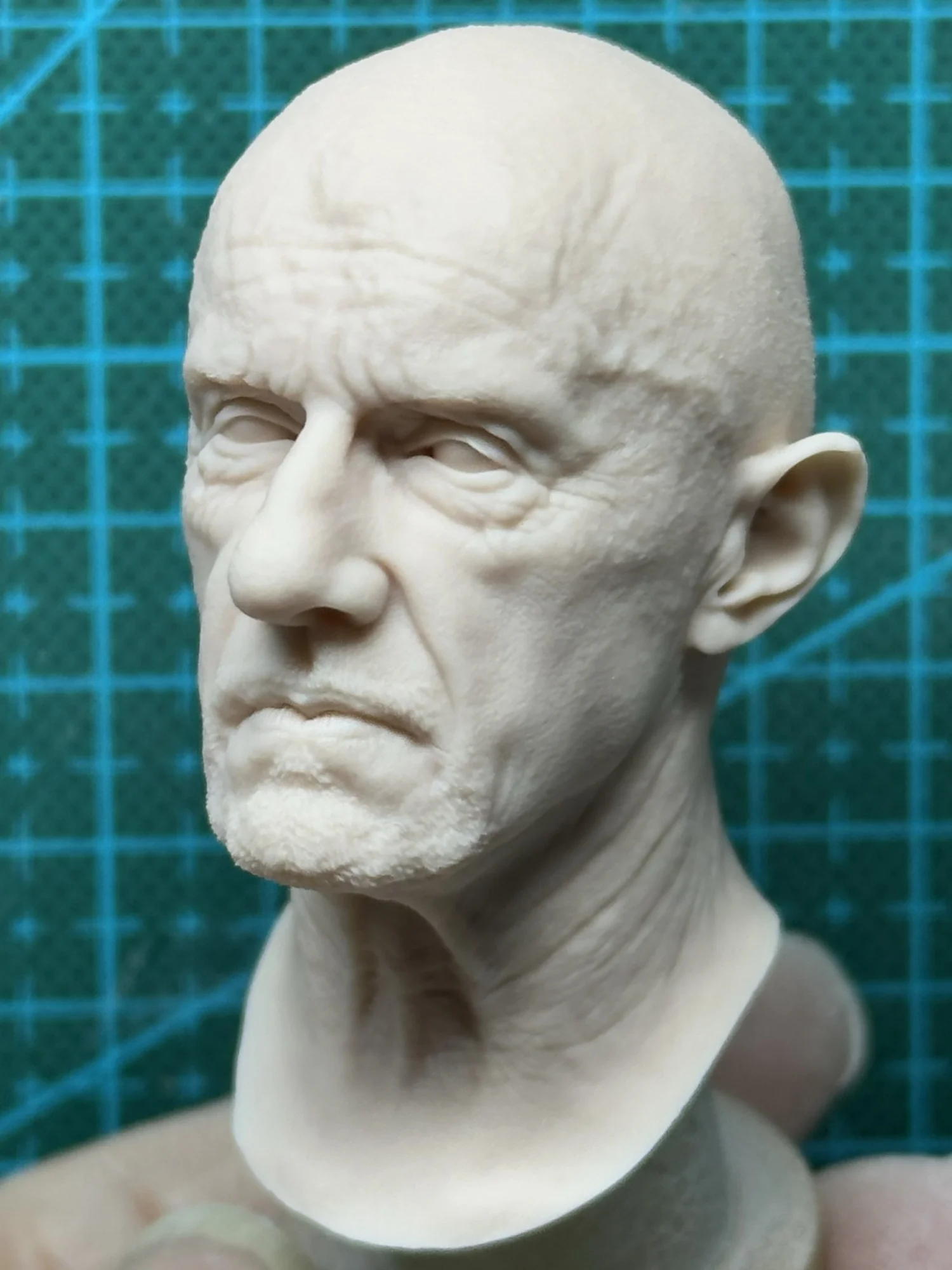 1/6 non verniciato Oldman Mike Head Carving Model Toys Fit 12 pollici Action Figure