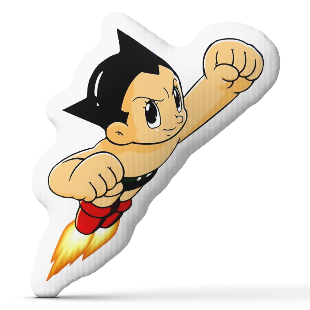 Astro Boy Mighty Atom Shaped Throw Pillow Irregular Stuffed Cushion Character Sofa Accent Pillow Home Decor Anime Fan Gift