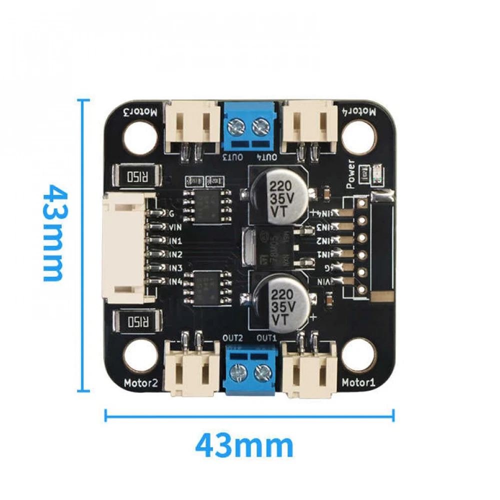 DC5V Dual-channel Motor Drive Board DC Stepper Motor Intelligent Vehicle Robot Accessories Driver Module PH2.0 Interface