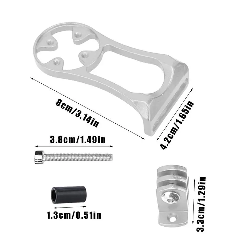 Liga de alumínio Bike Computer Mount, Guidão resistente Out Front Mount para bicicletas, Base adaptadora multifuncional, Ciclismo leve