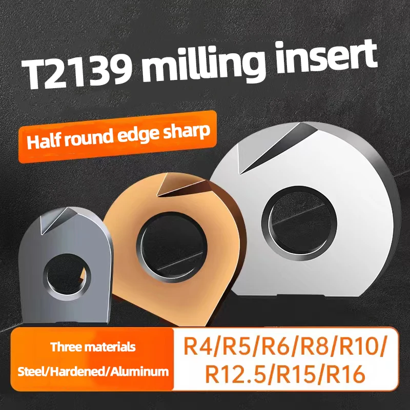 P3200 Semi- Circular Ball Insert D8 D10 D12 Carbide Milling Insert  Ball Head Insert R4 R5 R6 R8 Insert For Milling Holder T2139