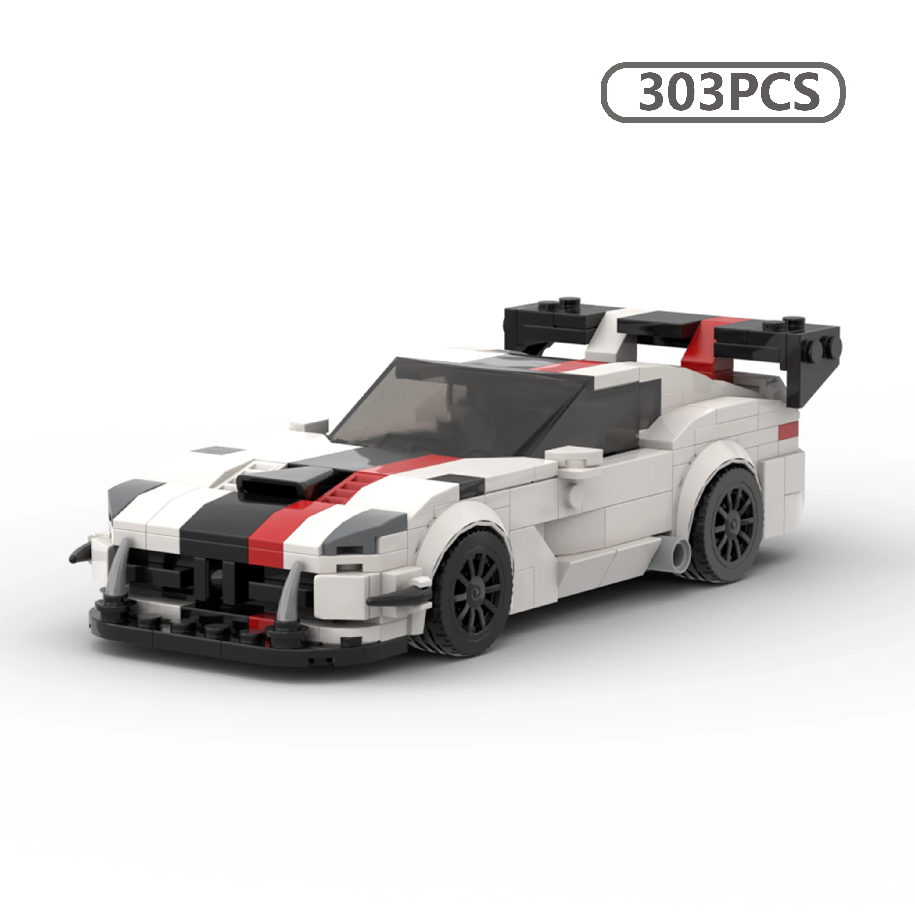 

MOC Viper ACR Muscle Car Building Blocks Creative Sports Car Assembly Model Desktop Display for Adults