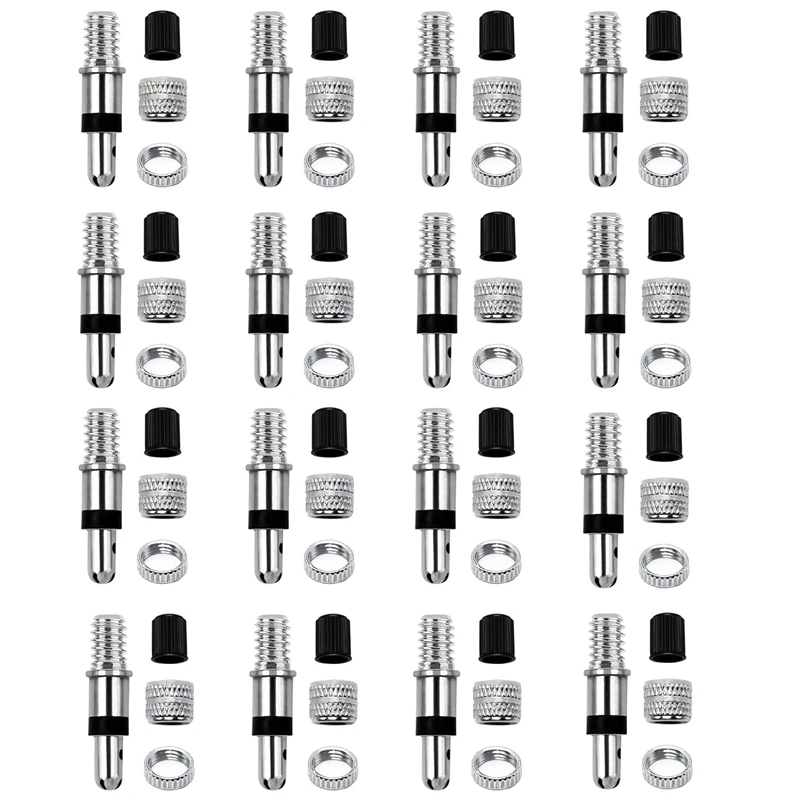 Bicycle Valve Adapter Replacement Set 16 Pieces Valve Caps Valve Core Tyre Valve Core For Replacement Tyre Valves