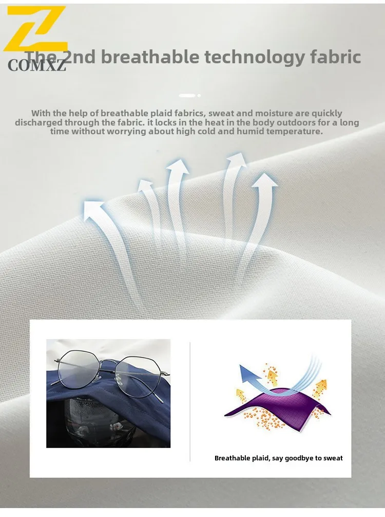 New Men's Jacket Fashion Color Blocked Waterproof Wear Resistant Breathable Hooded Windbreaker Outdoor Adventure Men's Clothing