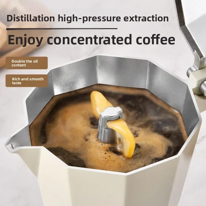New Classic Maple Wood Handle Coffee Pot Italian Hand Pouring Pot Kitchen Furniture Decorations Coffee Making Utensils