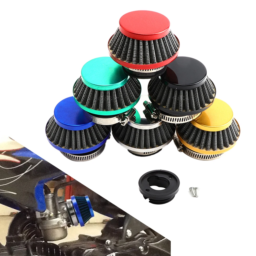 

42mm Motorcycle Air Filter with Connector for 47cc 49cc 2-stroke Engine Carburetor Pocket Bke ATV Buggy MiniMoto Quad Beach Bike