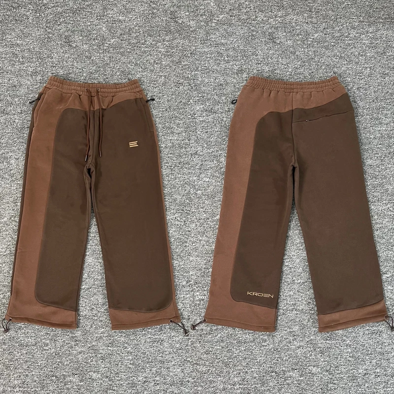 Kroen Sweatpants اليومية فضفاضة الرجعية الشارع الهيب هوب التطريز المرقعة الرباط سراويل تقليدية الرجال النساء السراويل #1
