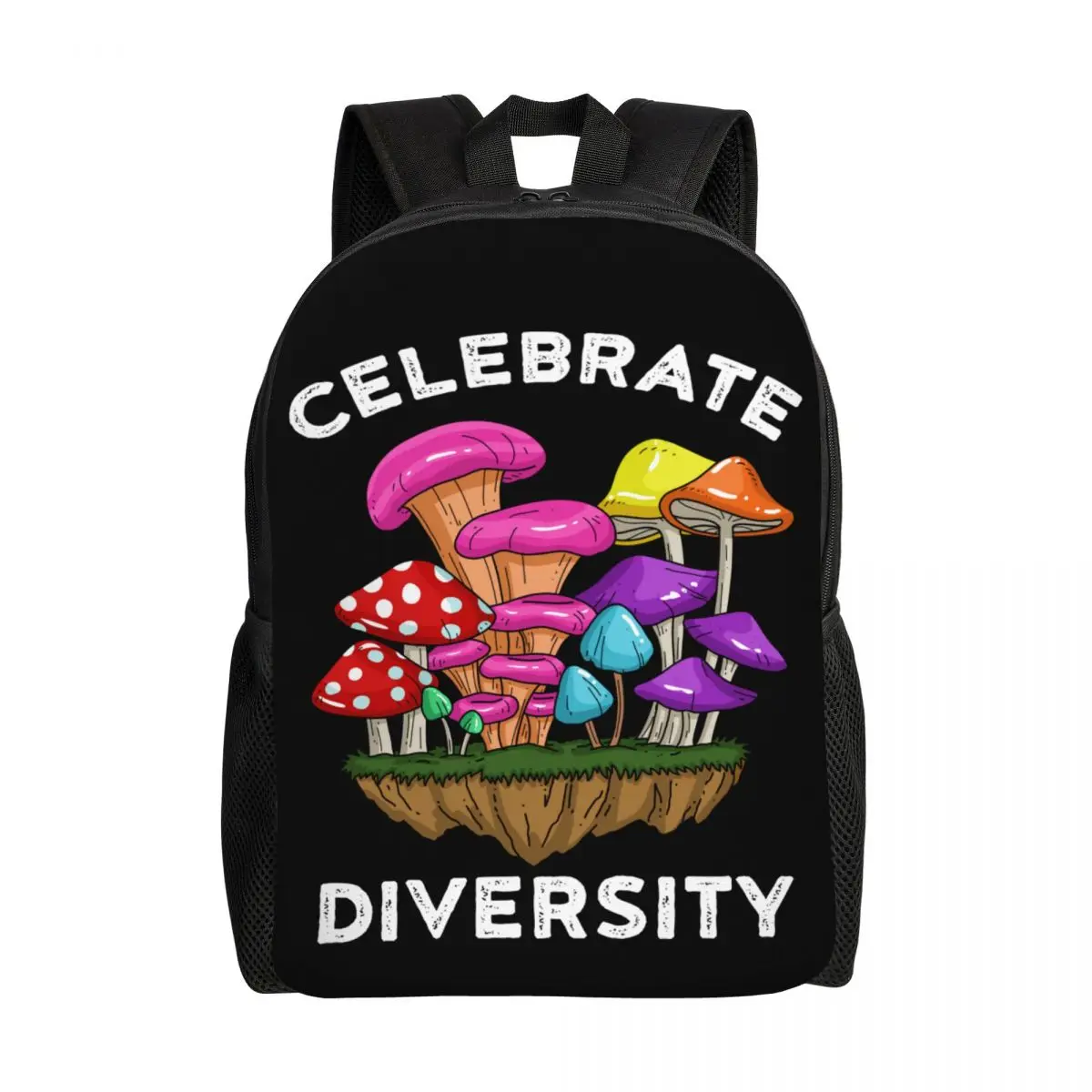 Psilocybin Magic Mushroom Backpack School College Students Bookbag Fits 15 Inch Laptop Psilocybin Hunter Shrooms Bags