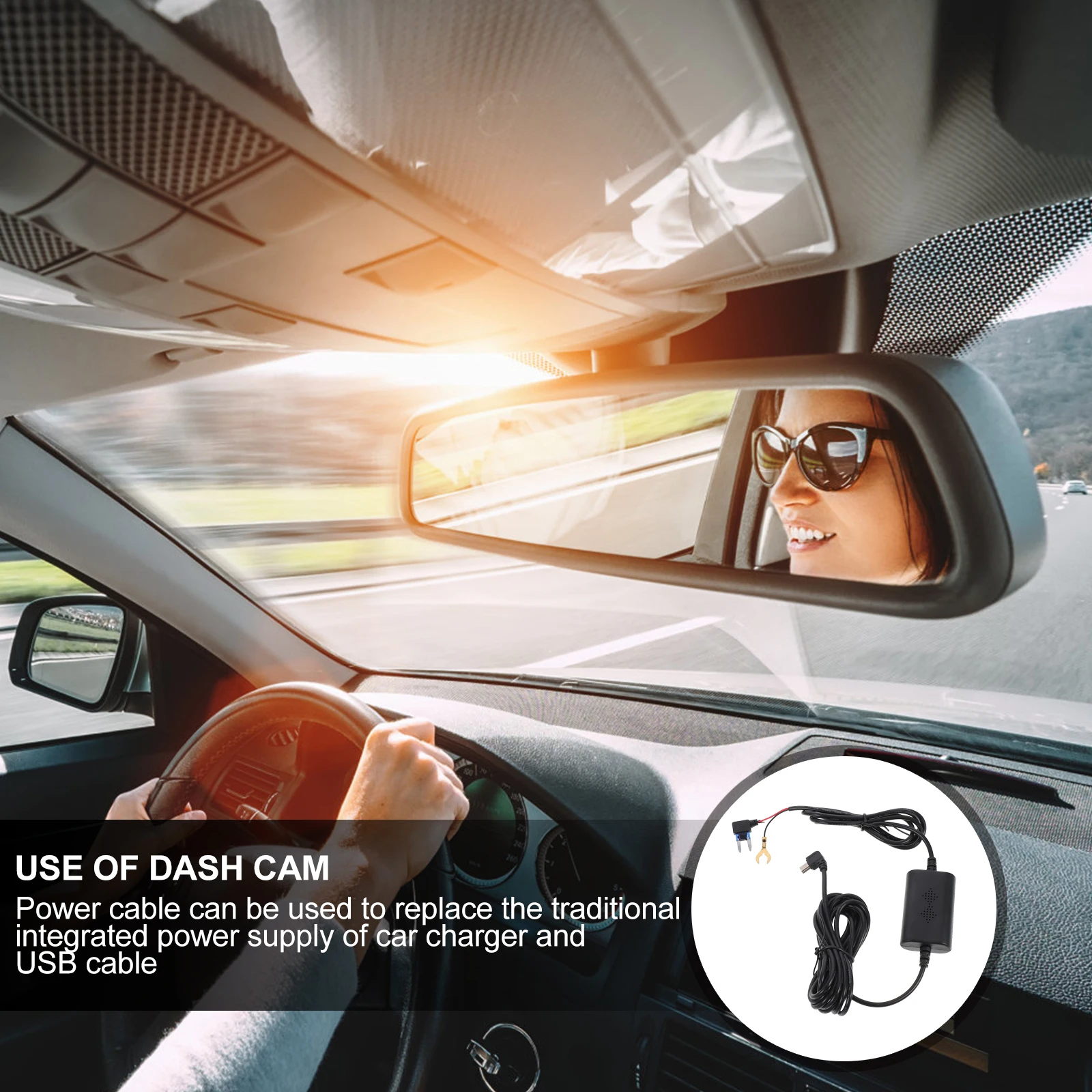 

Recorder Power Line Abs Pc Material Dash Cam Cable Hideable Recorder Navigation Cable For Car Dash Cam Dashcam Power
