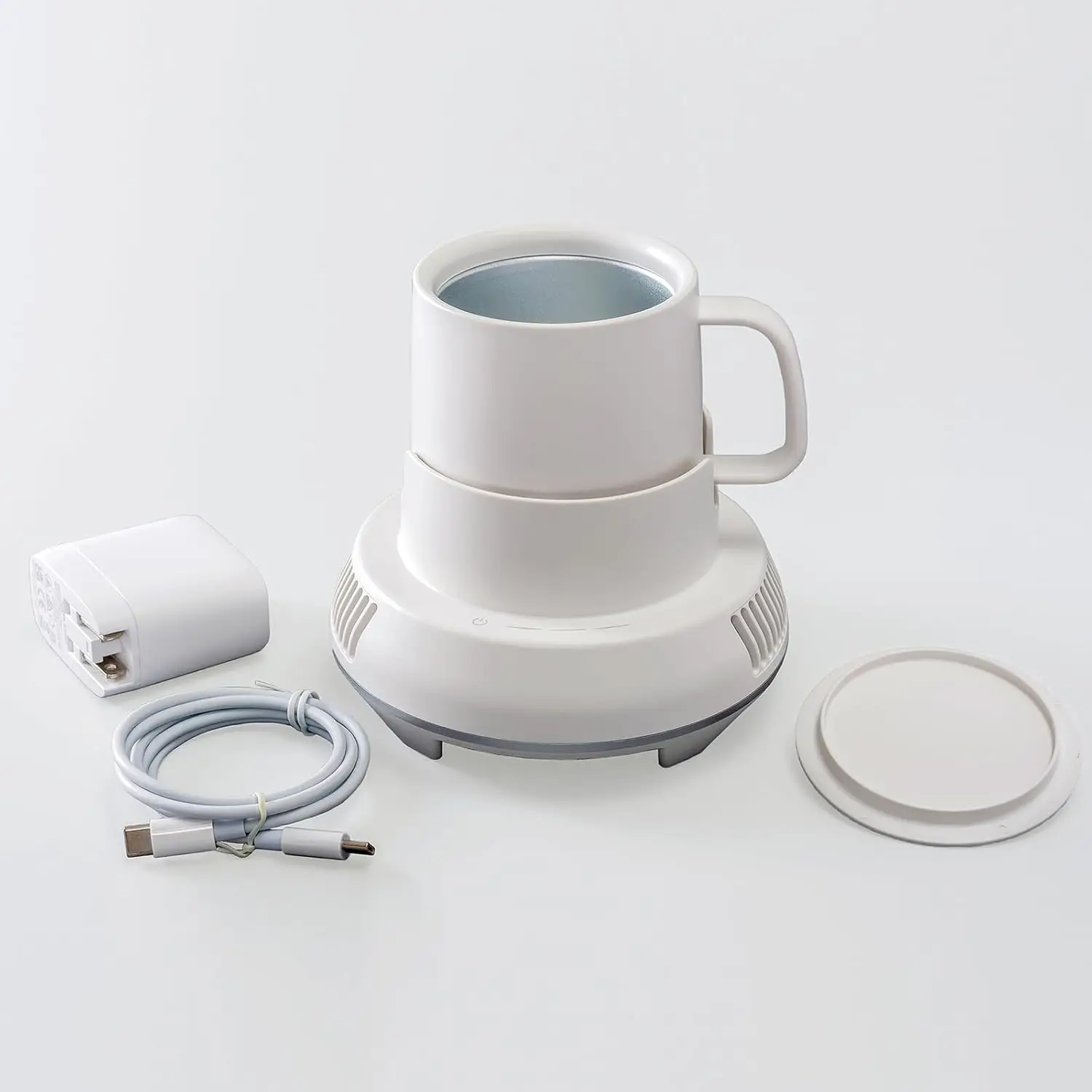 Scaldatazze e Raffreddatore per Caffè da Scrivania, Dispositivo Intelligente 2-in-1 per Raffreddare e Riscaldare Bevande