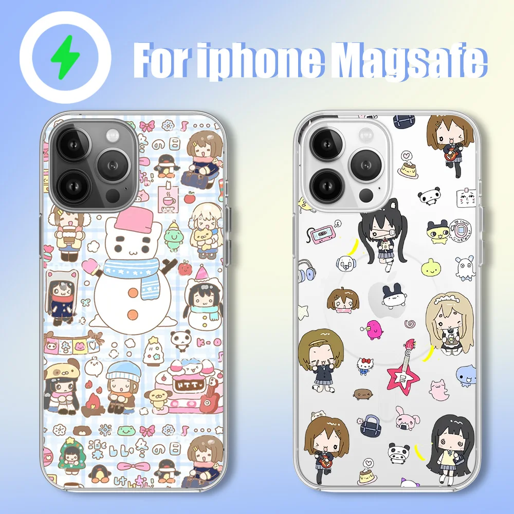 Bilibili Anime K-ON! y2k Style Phone Case for iPhone 12 11 13 14 15 16 Max Pro Plus Magsafe Magnetic Wireless Cover