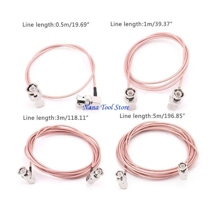 31GJ BNC Male Elbow To BNC Male Elbow RG316 Pigtail Cable RF Coaxial Cables Camera Vi