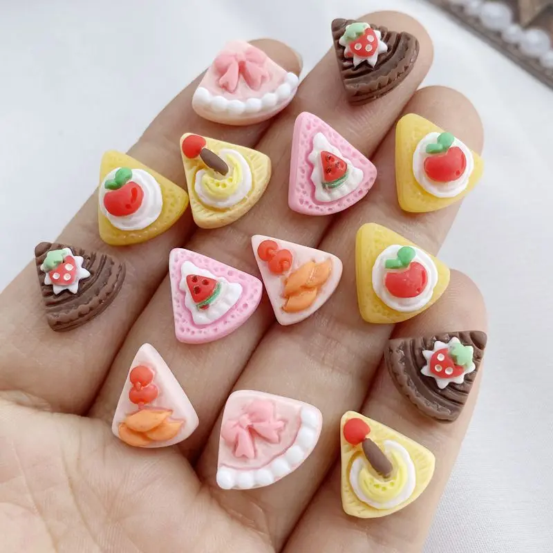 20Pcs Mixed Nail Art Resin Cartoon Ice-cream Cake Series Charms Rhinestones DIY Craft For Nail 3D Decorations Jewelry