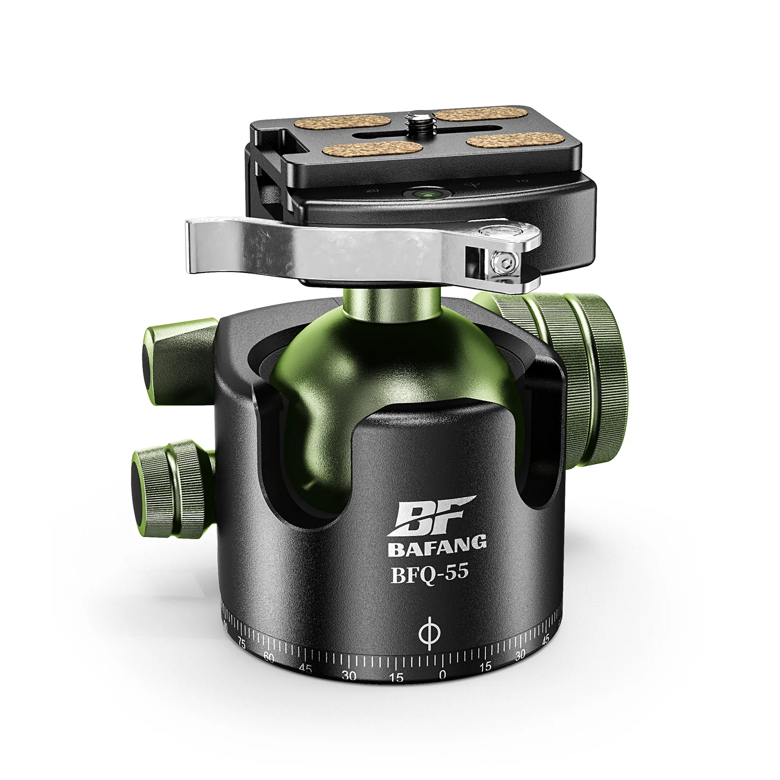 BF BAFANG BFQ-55A 55mm Heavy Duty Camera Ball Head 35kg Load Aluminum Tripod Head with Quick Release Plate for DSLR Camera