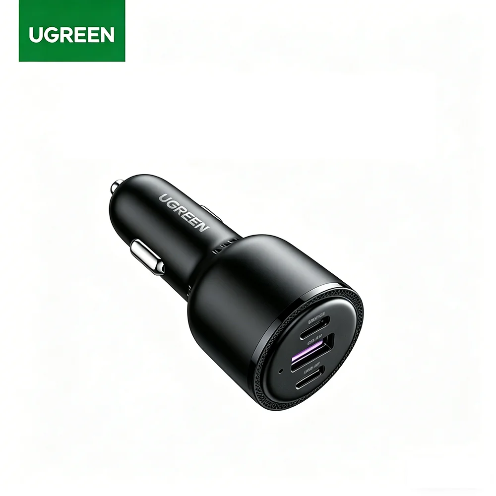 75W Multi Port UGREEN Car Charger PD 45W SCP 22.5W Super Fast Cigarette Lighter Adapter For Mobile Phone iPhone 17