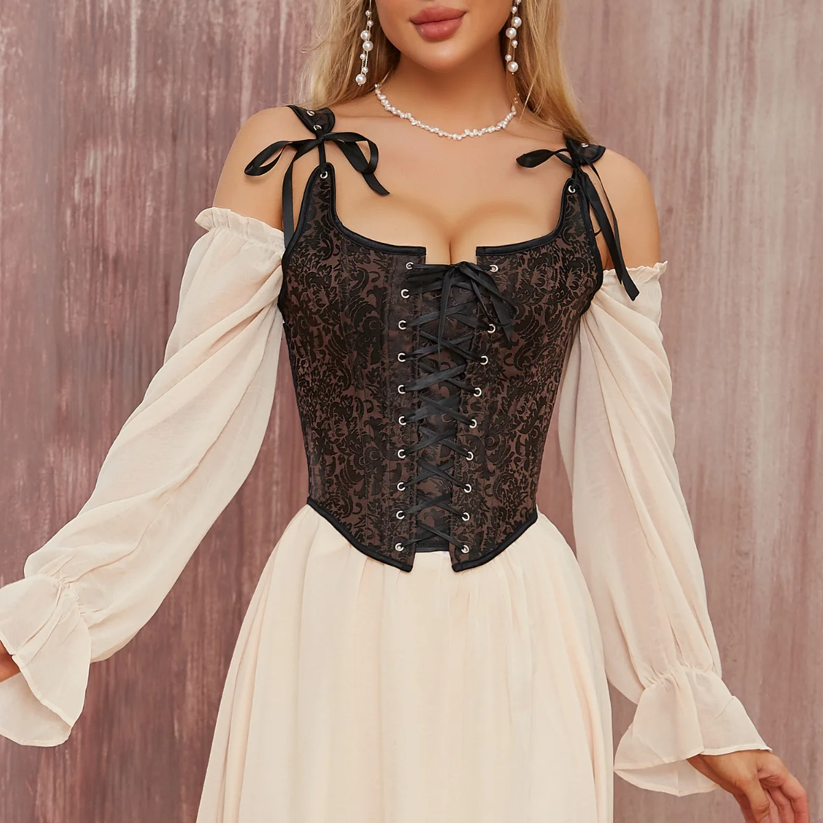 

Винтажный корсет в стиле стимпанк с завязками, корсет размера плюс XS-6XL, бюстье, формирователь костей, топы на бретелях, женские тренировочные корсеты с тонкой талией, жилет