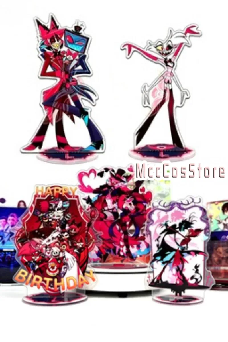 

15Cm Alastor Angel Dust Lucifer Vox Hazbin Hotel Acrylic Standee Ornament Anime Cosplay Standing Sign Desktop Decor Figure Gift