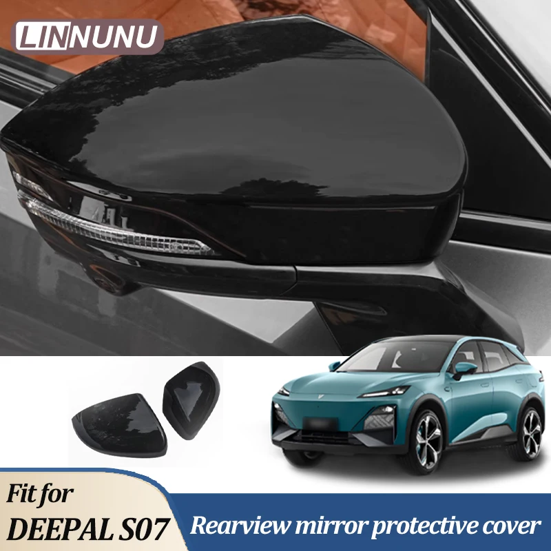 Linnunu Fit for Deepal S07 L07 Sl03 Car Accessories Car Rearview Mirror Housing Cover Anti-Scratch and Wear-Resistant Rearview Mirror Protective Cover Car Exterior Parts Protection Supplies