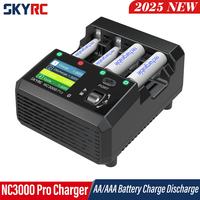 NEW SkyRC NC3000 Pro NiMH NiCd Battery Charger PD/QC AA/AAA Smart Battery Charger 4-slot LED Screen APP Control Charger Discharg