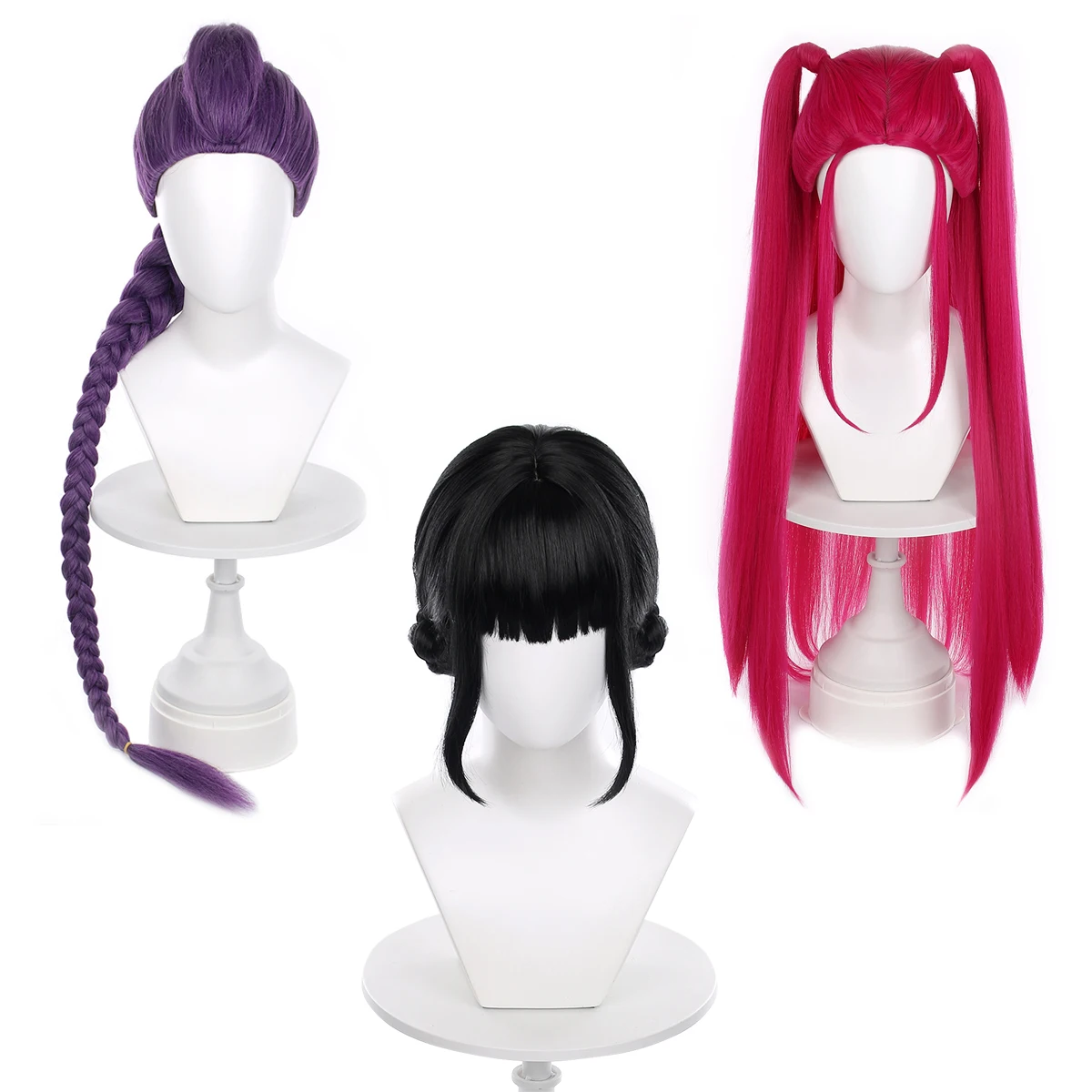 HOLOUN Anime Rumii Zoeyy Miraa Cosplay Wig Rose Net Synthetic Fiber Adjustable Size Halloween Convention