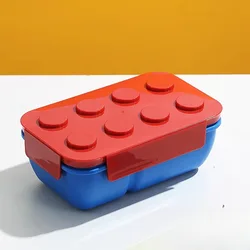 DIY Creative Sealed Lunch Box Color Building Blocks Bento Box For Portable Children's Student Outdoor Picnic Salad Fruit Box