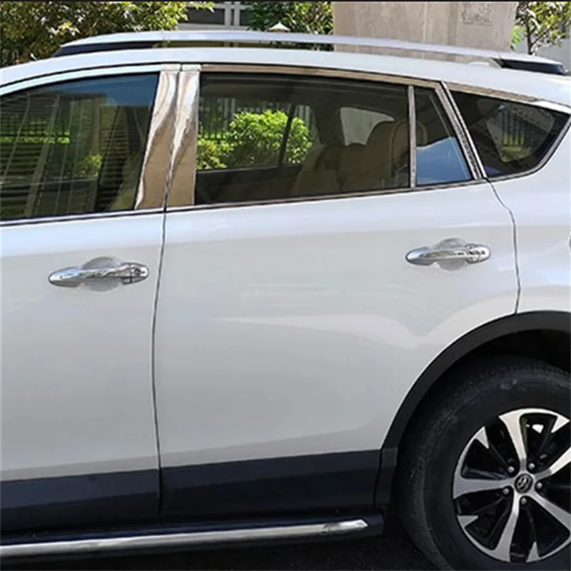 

WELKINRY For Toyota RAV 4 XA40 4th Gen 2012-2019 RAV4 Car Body Door Window Central Middle B C Pillar Column Post Cover Trim