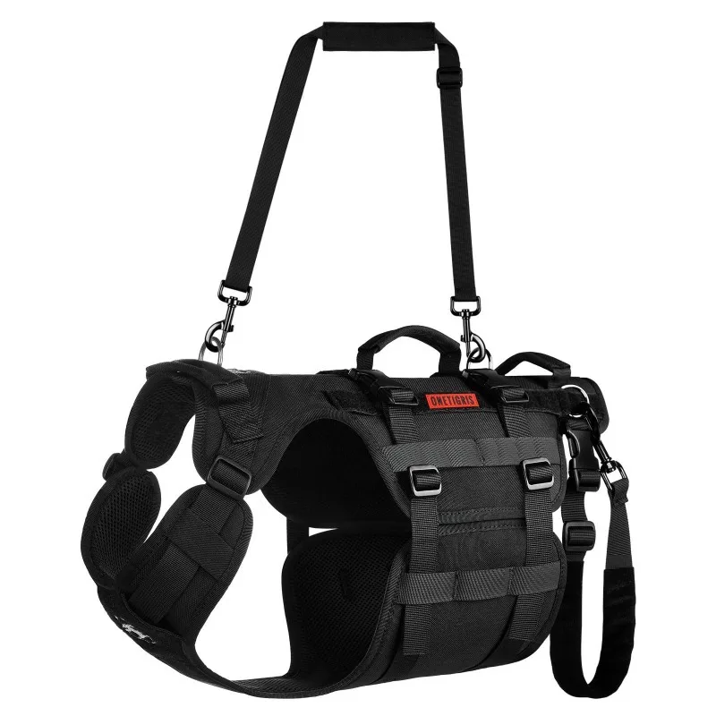 Outdoor Dog Vest Dogs Harness Tactical Train Coat Medium Large Dogs Vests Chest Strap Bungee Leash Lead Training Running