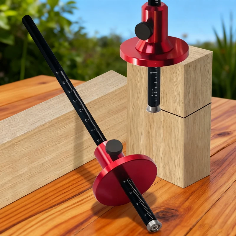 

Wheel Marking Gauge - Woodworking Scriber - Wood Marking Tools With Inch & MM Scale - Parallel Line Drawing Mortise Measuring（）—
