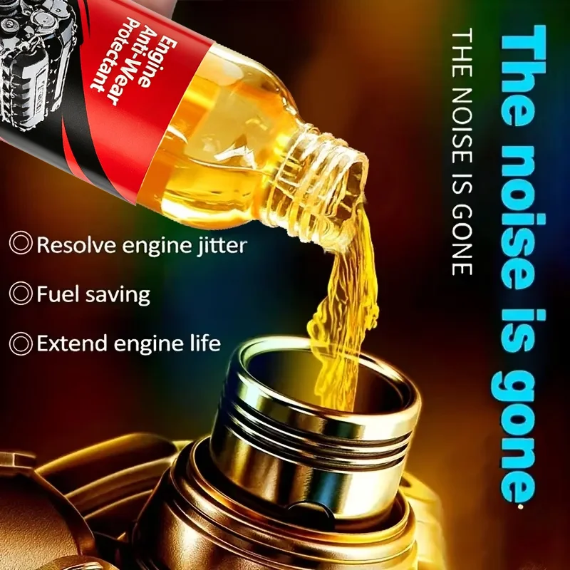 Engine Anti-Wear Protectant, Reduces Engine Noise, Fast Prevents Wear and Seals Cracks, No Professional Tools Required Auto Engi