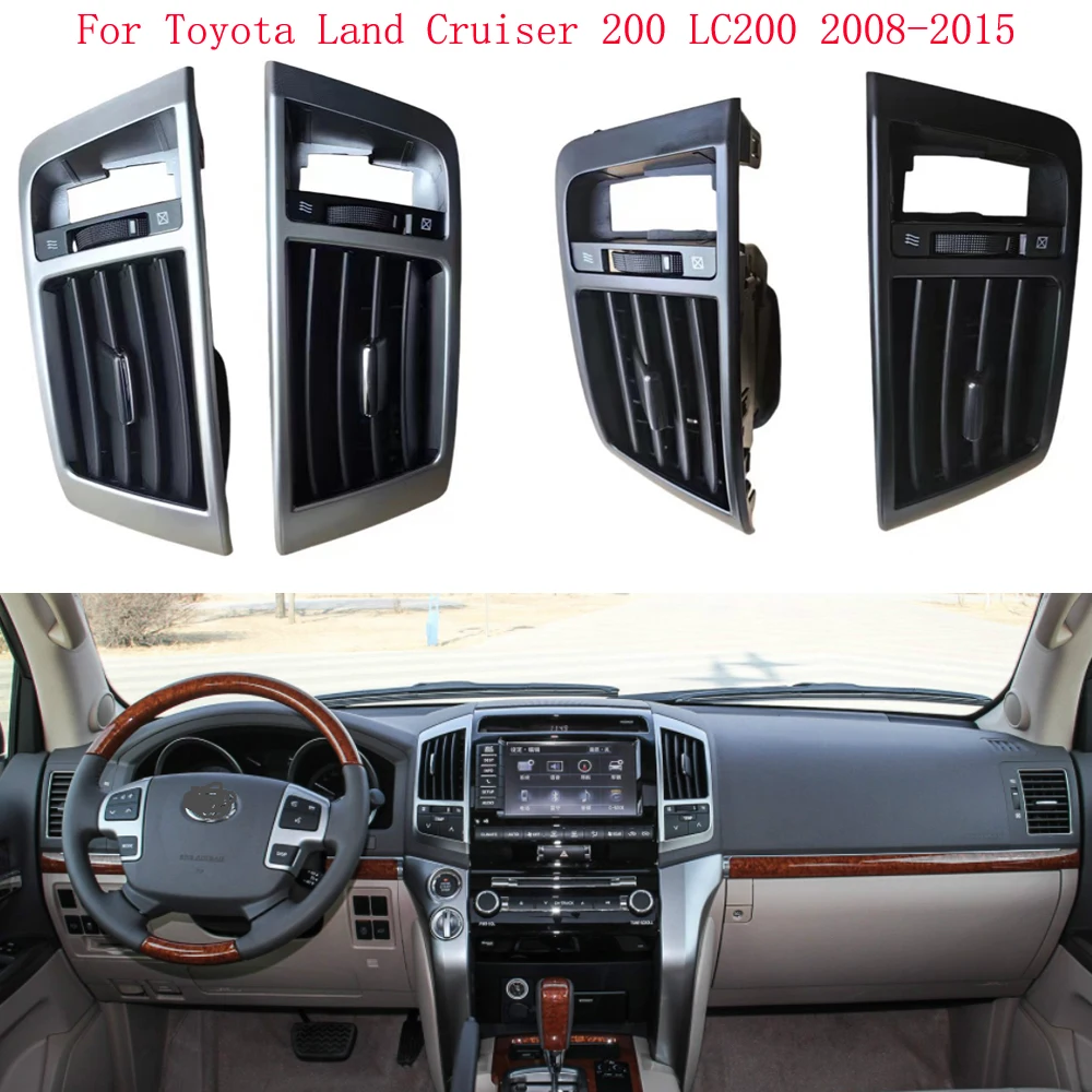 

lingjie Copy For Toyota Land Cruiser 200 LC200 2008 2009 2010-2015 Grill Car A/C Air Conditioner Outlet Air Fresh Grill outlets