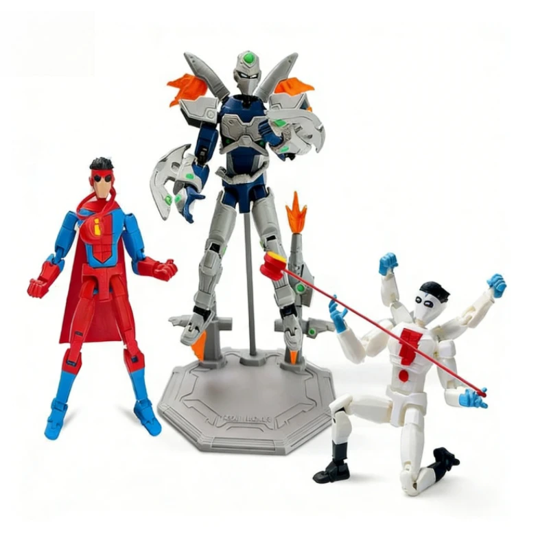 

2026 Anime Invincibles 3D Printed Figure 14cm Mark Grayson Simple Assembly Model Cute Cartoon Figure Toy Desktop Decoration