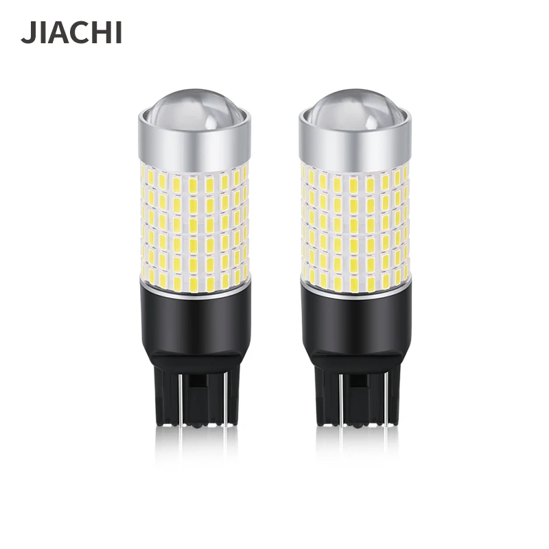 JIACHI 50PCS High Power Interior Light Car Accessories T25 3156 3157 Led Bulbs P27/7W 7440 7443 W21/5W 1400LM Tail Lamp DC12-24V